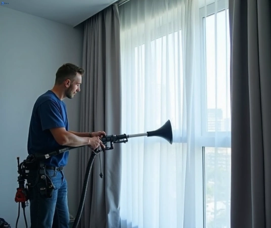 Professional curtain steam cleaning process equipment Matty Curtain Cleaning carlingford-nsw