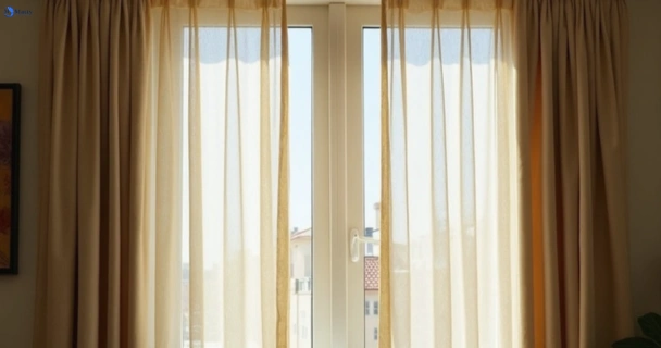 Dusty and dull curtains in carlingford-nsw before steam cleaning